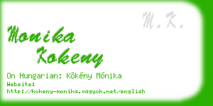 monika kokeny business card