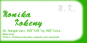 monika kokeny business card